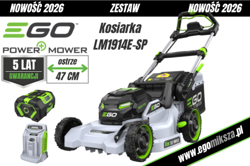 Kosiarka EGO LM1914E-SP – zestaw z baterią 6.0 Ah i szybką ładowarką | Nowość 2026