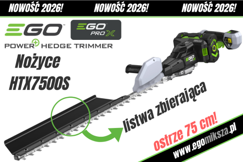 EGO PRO X HTX7500S 75 cm – jednostronne nożyce do żywopłotu, cięcie do 30 mm