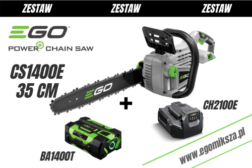 Piła łańcuchowa CS1400E + Bateria 2,5Ah BA1400T + Ładowarka CH2100E