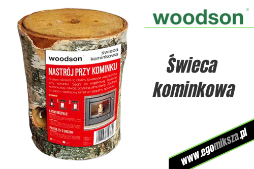 Świeca kominkowa  WOODSON z drzewa liściastego
