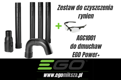 Zestaw do czyszczenia rynien EGO POWER+ AGC1001 do dmuchaw EGO Power+ z okularami ochronnymi GS001E